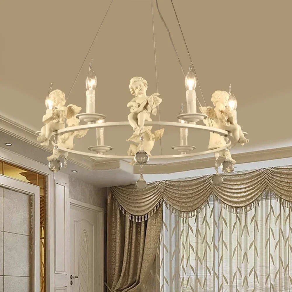 Solar Lamp - Lustre moderno de cristal com LED,