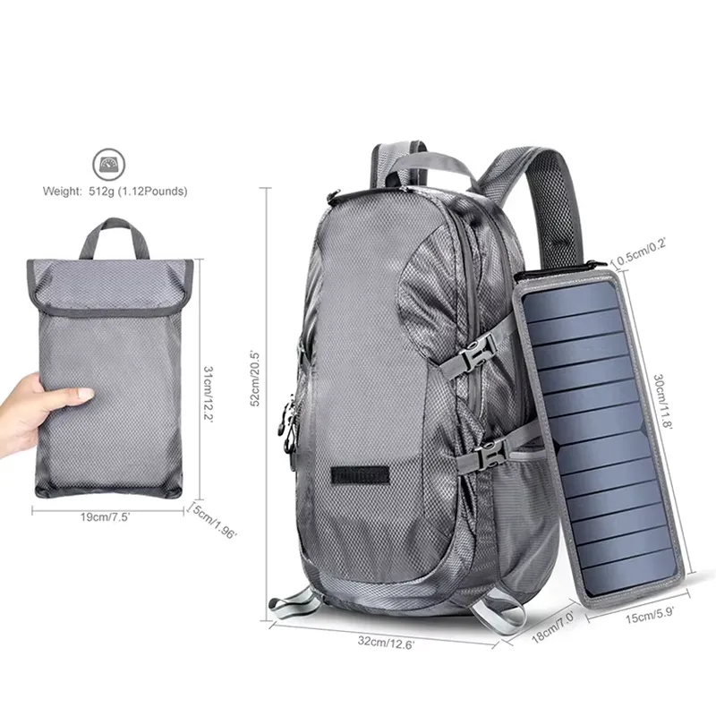 Solar Panel - Mochila Esportiva Impermeável Slocable 2026: Nova