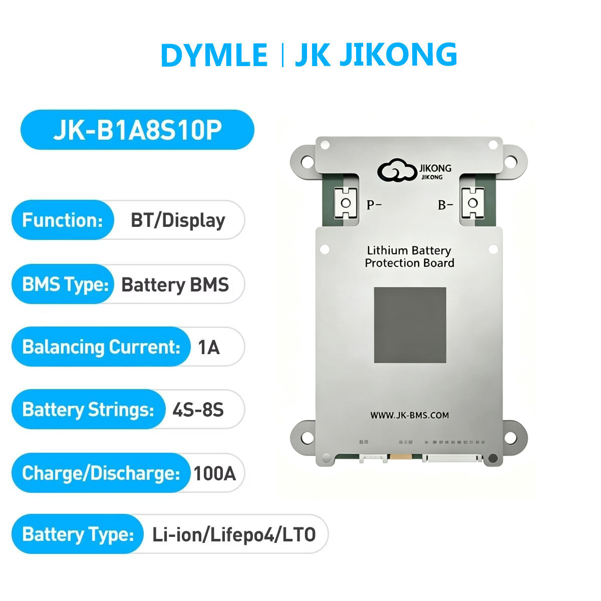 JK JIKONG B1A8S10P BMS Ativo I - Lithium Battery 12V avaliação e preço
